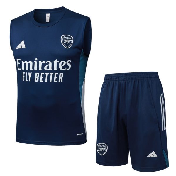 Debardeur Short Arsenal 2025 2026 Bleu Blanc