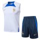 Debardeur Short Equipe de France 2024 2025 Blanc Bleu