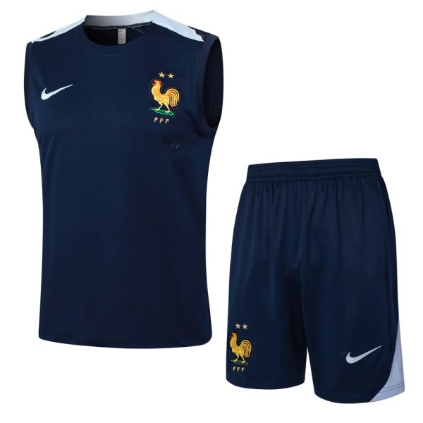 Debardeur Short Equipe de France 2024 2025 Bleu Fonc??