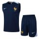 Debardeur Short Equipe de France 2024 2025 Bleu Fonc??