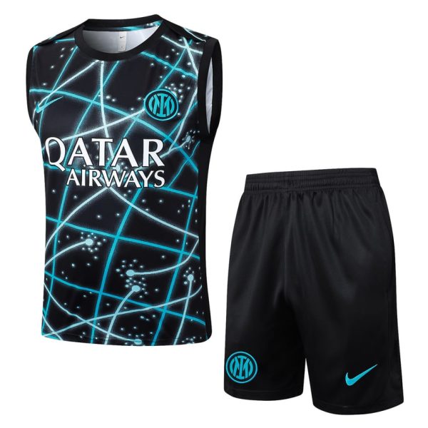 Debardeur Short PSG 2025 2026 Noir Bleu Ciel