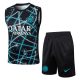 Debardeur Short PSG 2025 2026 Noir Bleu Ciel