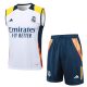Debardeur Short Real Madrid 2024 2025 Blanc Jaune
