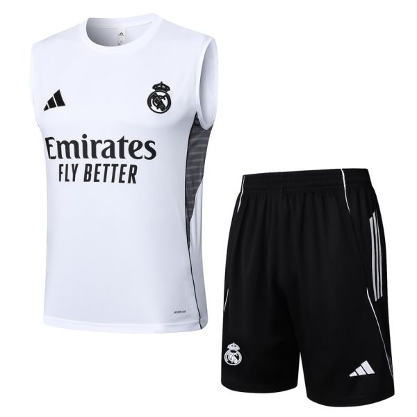 Debardeur Short Real Madrid 2025 2026 Blanc Clair