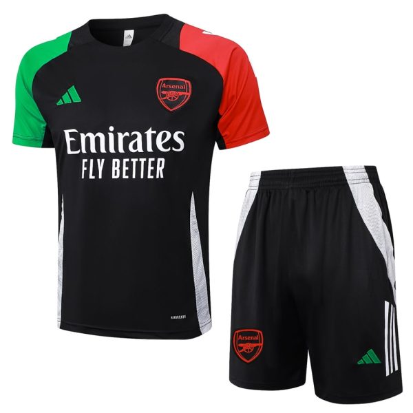 Ensemble Maillot Short Arsenal 2024 2025 Noir Fonc??
