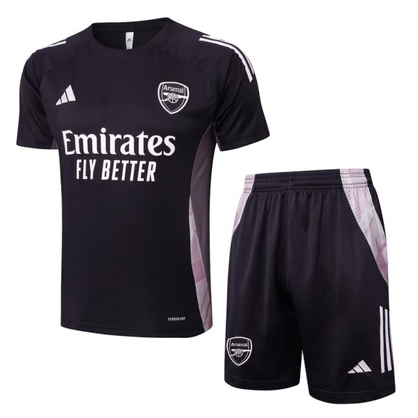 Ensemble Maillot Short Arsenal 2024 2025 Noir Rose