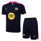 Ensemble Maillot Short Barca 2024 2025 Bleu Rose