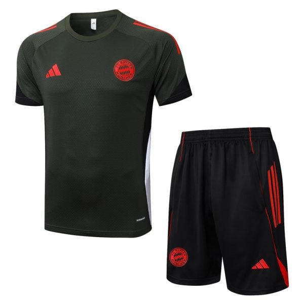 Ensemble Maillot Short Bayern Munich 2025 2026 Noir Sombre