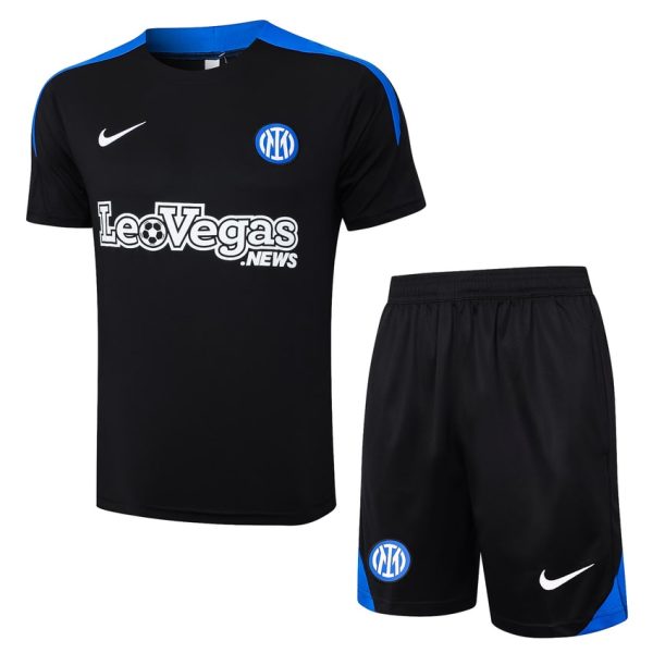 Ensemble Maillot Short Inter Milan 2024 2025 Noir Fonc??