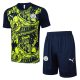 Ensemble Maillot Short Manchester City 2024 2025 Jaune Noir