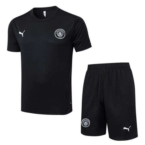 Ensemble Maillot Short Manchester City 2025 2026 Noir Sombre