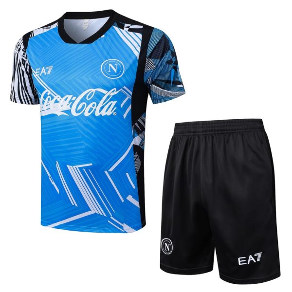 Ensemble Maillot Short Naples 2024 2025 Bleu Ciel