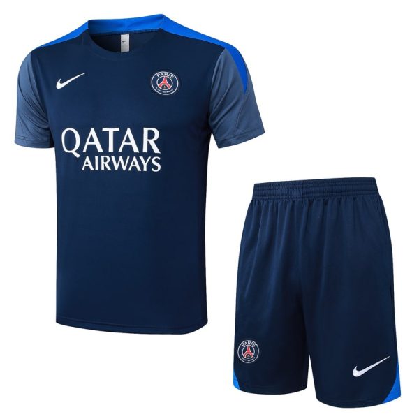Ensemble Maillot Short PSG 2025 2026 Bleu Fonc??