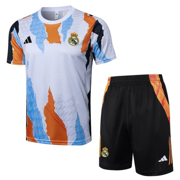 Ensemble Maillot Short Real Madrid 2024 2025 Blanc Tache