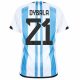 MAILLOT ARGENTINE DOMICILE COUPE DU MONDE 2022 DYBALA - Image 2