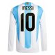 Maillot Argentine Domicile 2024 2025 Messi Manches Longues