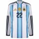 Maillot Argentine Domicile 2026 2027 Martinez Manches Longues - Image 3