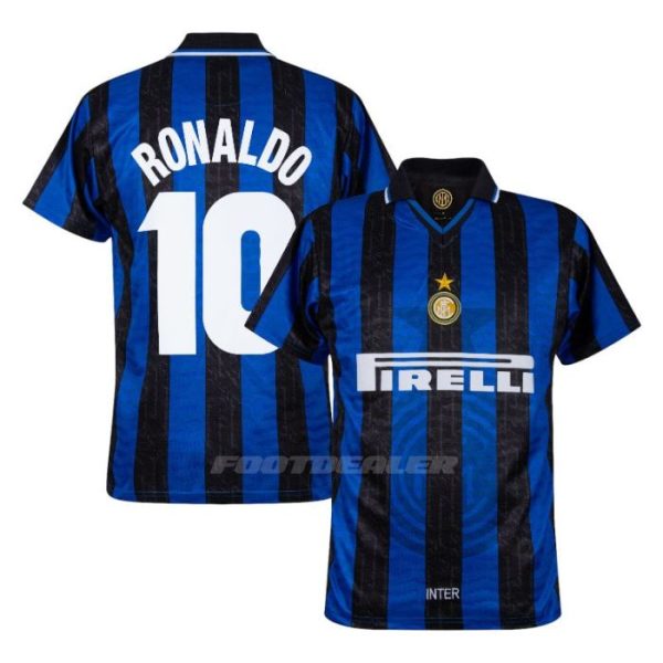 Maillot Retro Vintage Inter Milan Domicile 1997 1998 Ronaldo
