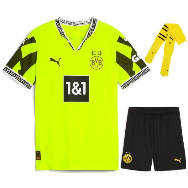 Maillot Kit Enfant BVB Dortmund 2024 2025 Neon