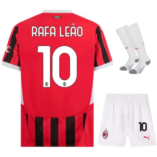 Maillot Kit Enfant Milan AC Domicile 2024 2025 Rafa Le?o Blanc