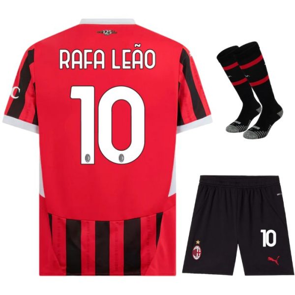 Maillot Kit Enfant Milan AC Domicile 2024 2025 Rafa Le?o Noir