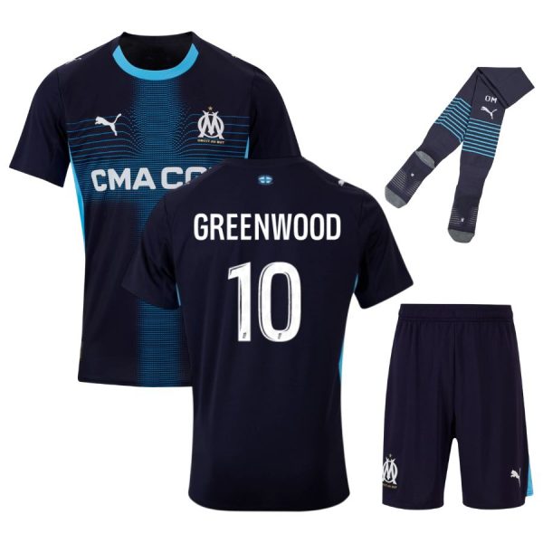 Maillot Kit Enfant OM Exterieur 2025 2026 Greenwood