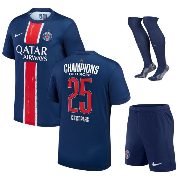 Maillot Kit Enfant PSG Champions D??Europe 2025 1 Etoile