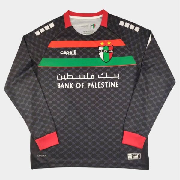 Maillot Palestine CL 2025 2026 Exterieur Noir Manches Longues