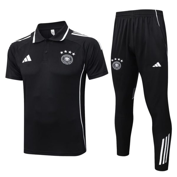 Survetement Allemagne Polo 2025 2026 Noir Blanc