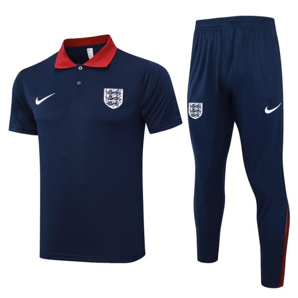 Survetement Angleterre Polo 2024 2025 Bleu Fonc??