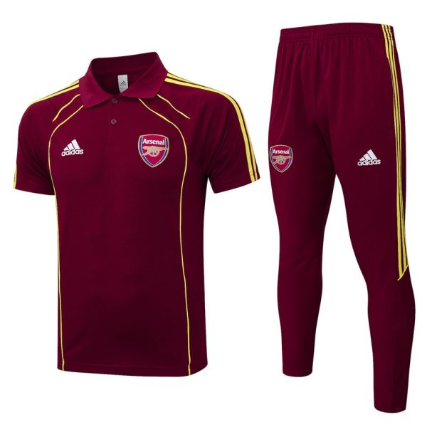 Survetement Arsenal Polo 2025 2026 Rouge Fonc??