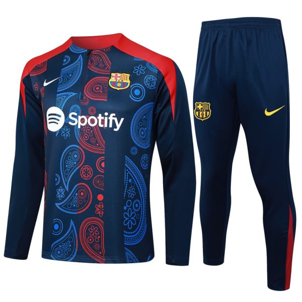 Survetement Barca Training 2024 2025 Bleu Motif