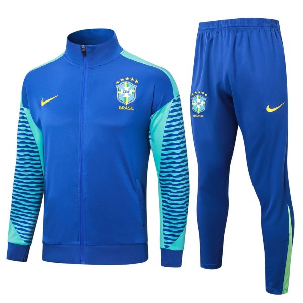 Survetement Bresil Veste 2024 2025 Bleu ??clatant