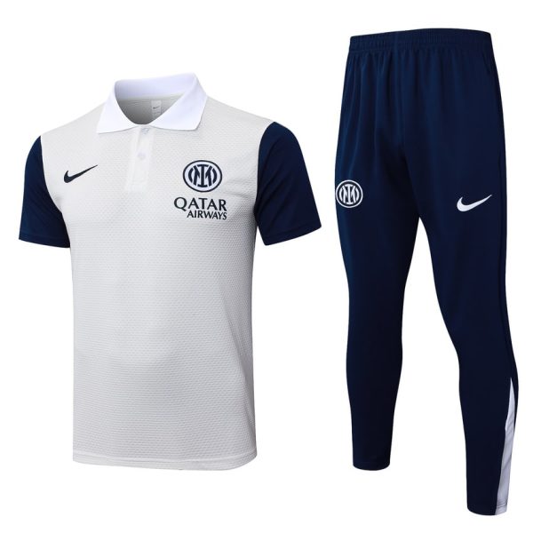 Survetement Inter Milan Polo 2025 2026 Blanc Bleu