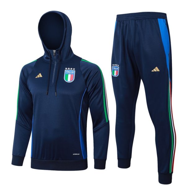 Survetement Italie Sweat 2024 2025 Bleu Sombre