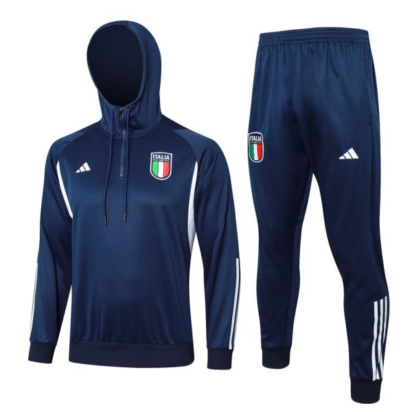 Survetement Italie Sweat 2024 2025 Bleu Fonc??