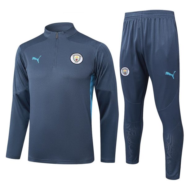Survetement Manchester City Training 2024 2025 Bleu Fonc??