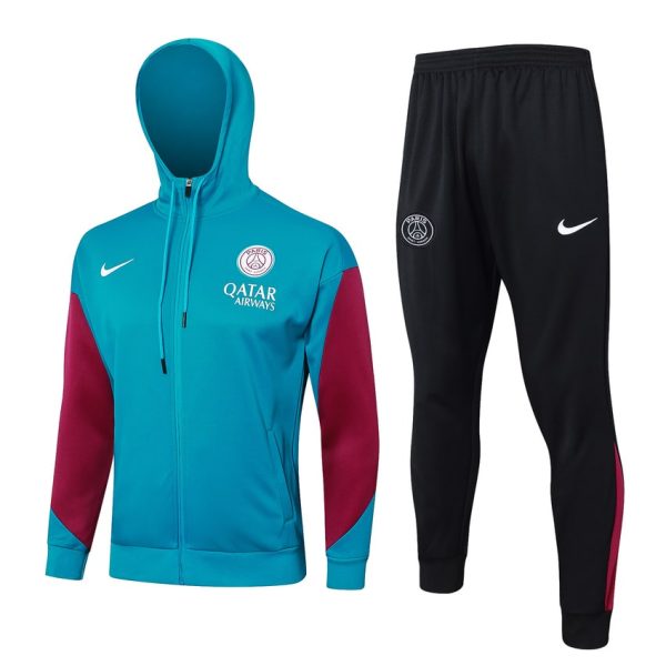 Survetement PSG Sweat 2024 2025 Bleu Ciel Rouge