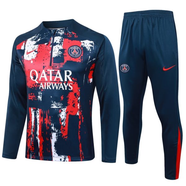 Survetement PSG Training 2024 2025 Bleu Rouge