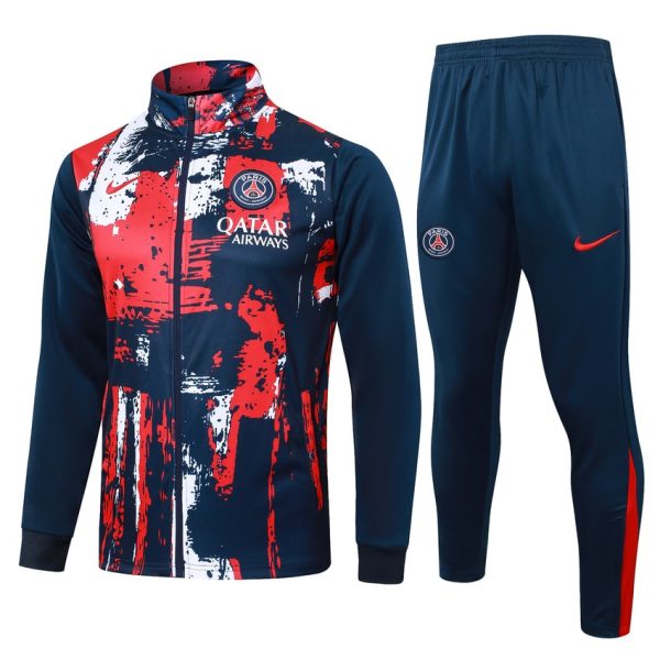 Survetement PSG Veste 2024 2025 Bleu Rouge