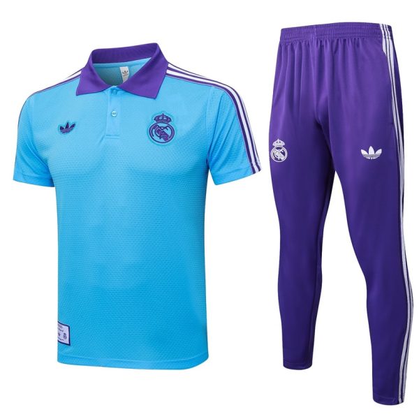 Survetement Real Madrid Polo 2025 2026 Bleu Ciel