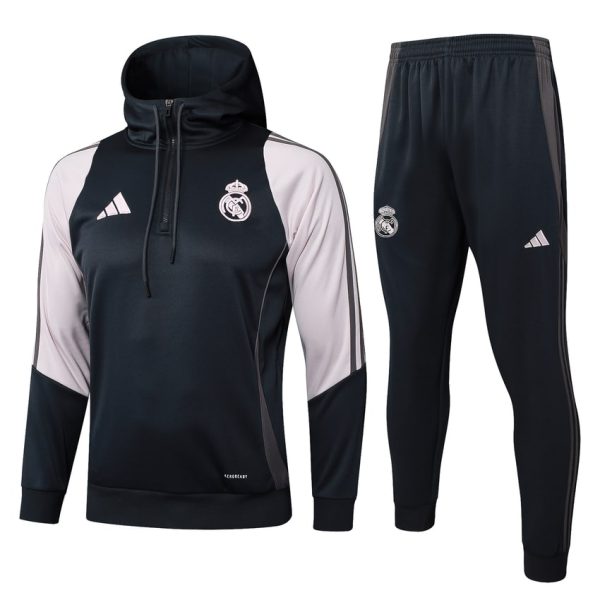 Survetement Real Madrid Sweat 2024 2025 Noir Blanc