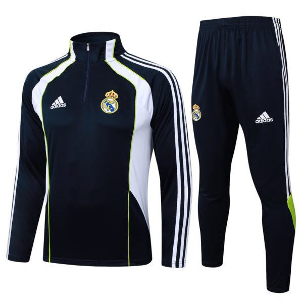 Survetement Real Madrid Training 2025 2026 Noir Blanc