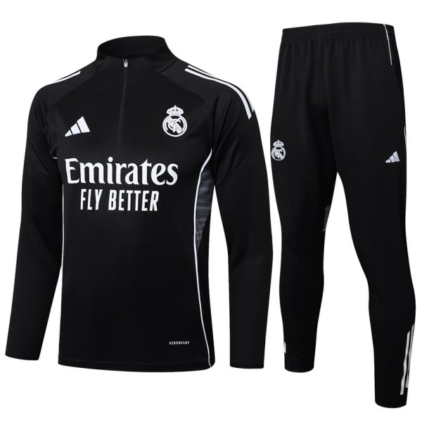 Survetement Real Madrid Training 2025 2026 Noir Sombre
